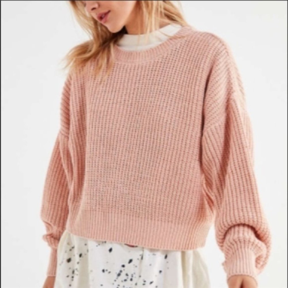 Urban Outfitters Cropped Pink Sweater XS